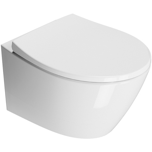 Чаша унитаза подвесная GSI Modo 981611_УЦ/15 цвет белый без сиденья безободковая смыв торнадо (укол и темная точка на ободке)