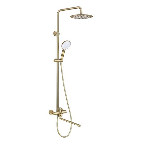 Душевая стойка ProHanss P31.24.03 настенная цвет сатин золотой