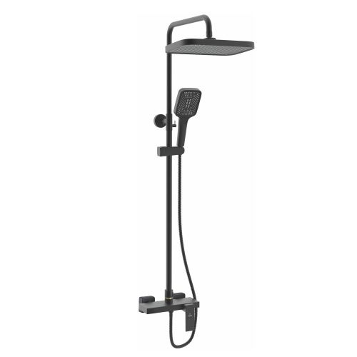 Душевая стойка Rose R1836H-6 настенная цвет черный