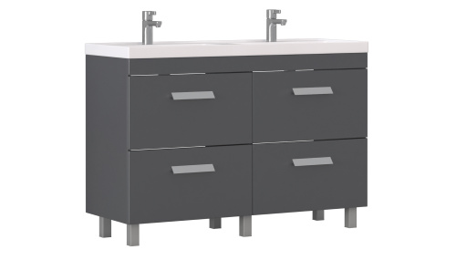 Тумба под раковину Velvex ORLANDO tnORL.120-232 120х45х80 напольная цвет серый