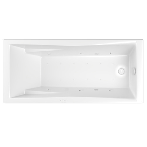 Ванна акриловая гидромассажная Whitecross PALACE 0104.180080.100.RELAX.WH 180х80 пристенная прямоугольная с каркасом