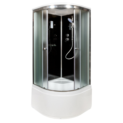 Душевая кабина AvaCan B10SELBLACK 100х100 четверть круга
