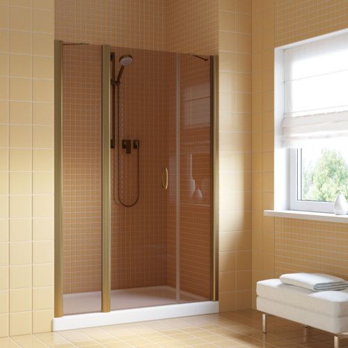 Душевая дверь Vegas-Glass EP-2F LUX EP-2F LUX 155 5 5 L 155х200 стекло тонированное профиль бронза