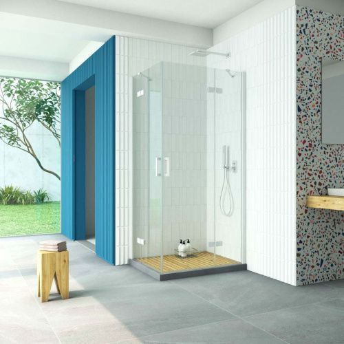 Душевой уголок Vegas-Glass AFA-F Retta AFA-F Retta 90*80 01 01 R 90х80 стекло прозрачное профиль белый без поддона