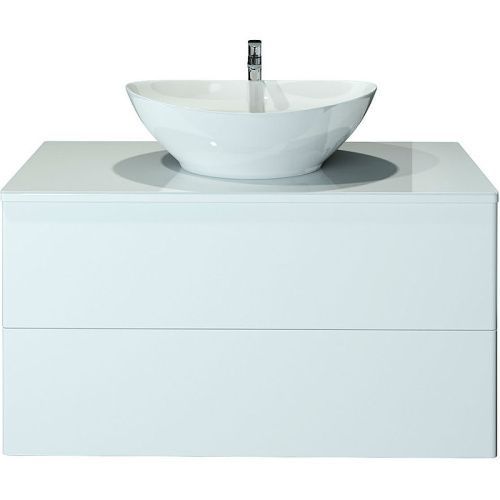 Тумба с раковиной Orange Otto Ot-100TuGLASS+G56 100х50 подвесная цвет белый