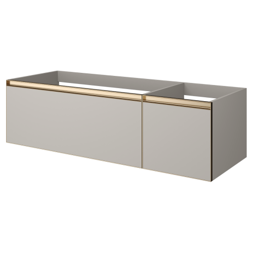 Тумба под раковину Armadi Art Quatro 790-M2-140-CM-MG 140х50х40 подвесная цвет серый