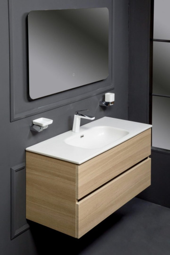 Тумба под раковину Armadi Art Vallessi 837-100-L 100х46х53 подвесная цвет дуб светлый