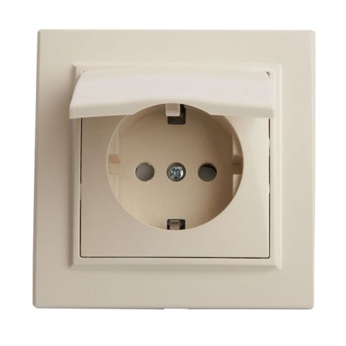 Розетка 1-местная с крышкой Stekker PST16-9012-02 39238