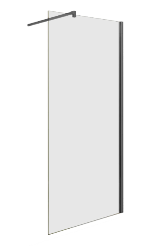 Душевая перегородка GOOD DOOR WALK IN ВИ00041 140х195 стекло прозрачное профиль вороненая сталь