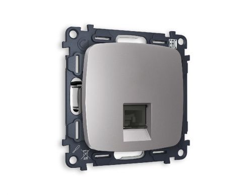 Комплект механизма компьютерной розетки RJ-45(8P8C) CAT6 со шторкой Ambrella Volt Omega (Омега) MO512010