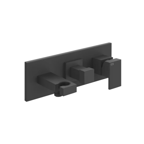 Смеситель для раковины Gessi Rettangolo 44910#299 встраиваемый в стену черный (внешняя часть)