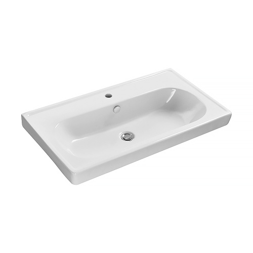 Раковина из сантехнического фарфора Aquaton Нео-Классика 85 см 1WH501782 подвесная цвет белый