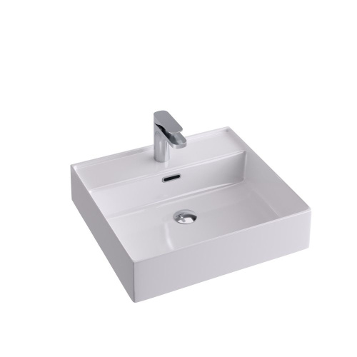 Раковина керамическая Hidra Kiub KI50/026 51х46 подвесная цвет черный матовый 1 отверстие под смеситель