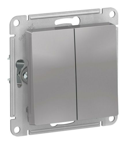 Выключатель 2-клавишный сх.5 10АХ механизм Systeme Electric AtlasDesign (АтласДесигн) ATN440351