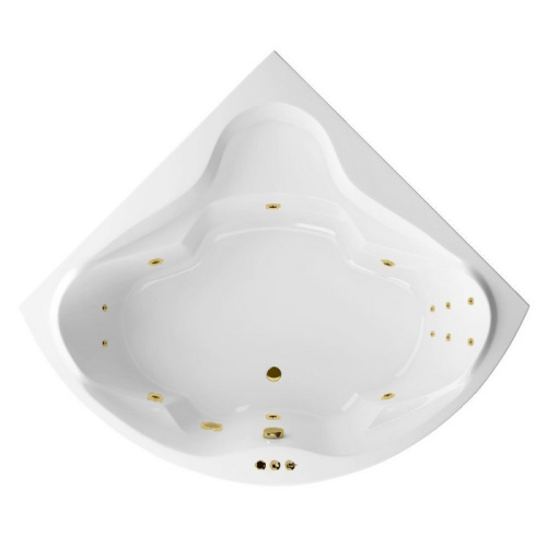 Ванна акриловая гидромассажная Excellent KONSUL WAEX.KON15.SMART.BR 150х150 угловая четверть круга с каркасом