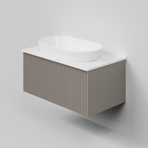 Тумба со столешницей La Fenice TERRA NFNC-01-TER-C-80-3-GG 81х36х47 подвесная цвет бежевый