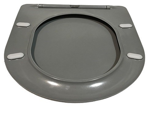 Унитаз подвесной CeramaLux B2330-3MH серый с сиденьем микролифт каскадный смыв - фото 4