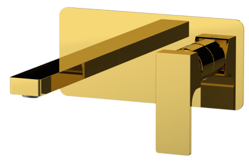 Смеситель для раковины Remer Absolute AU15DO встраиваемый в стену золото глянцевое