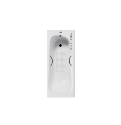 Ванна чугунная Vinsent Veron Concept VCO1407042H/VH0015BR-AS 140х70 пристенная прямоугольная с ножками с ручками Ванна чугунная Vinsent Veron Concept VCO1407042H/VH0015BR-AS 140х70 пристенная прямоугольная с ножками с ручками