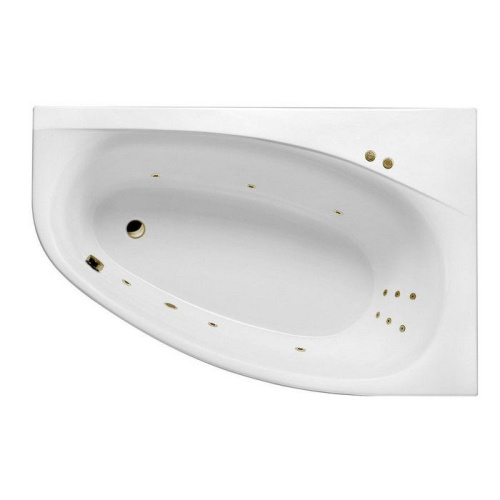 Ванна акриловая гидромассажная Excellent KAMELEON WAEX.KMP17.LINE.BR 170х110 пристенная асимметричная с каркасом