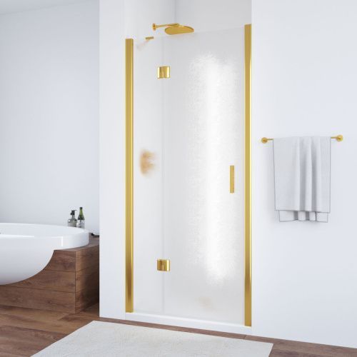 Душевая дверь Vegas-Glass AFP TUR+NOVO AFP TUR NOVO h1890 90 09 02 L 90х190 стекло рифленое профиль золото