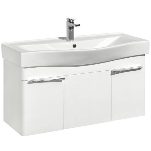 Тумба под раковину Aquaton Беверли 1A236701BV010 97х36х46 подвесная цвет белый