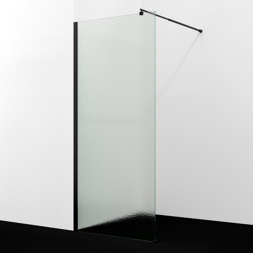 Душевая перегородка WasserKRAFT Rur 30W 30W40MB-TXG 120х200 стекло текстурное профиль черный матовый