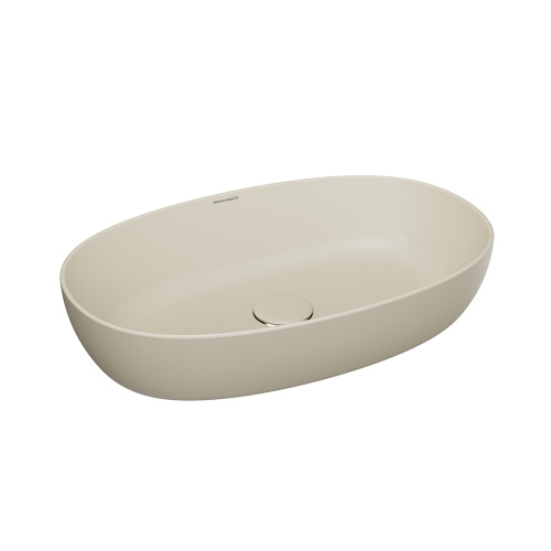 Раковина керамическая Kerama Marazzi PLAZA PLR.wb.60\SAN 60х38 накладная цвет бежевый