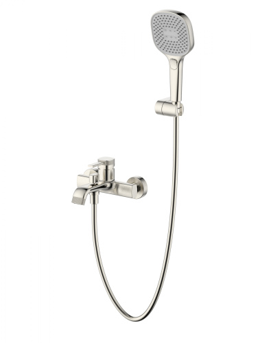 Смеситель для ванны с душем Wonzon & Woghand Tetra WW-841212-BN настенный никель