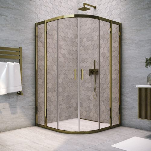 Душевой уголок Vegas-Glass ZS TUR+NOVO ZS TUR NOVO 120 05 05 120х120 стекло тонированное профиль бронза без поддона