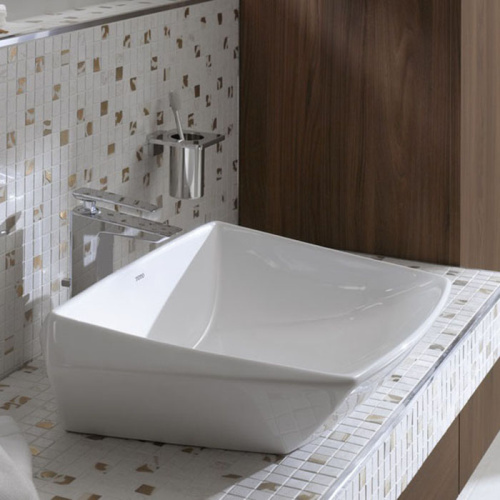 Раковина керамическая Toto Jewelhex 61 см LW681B#W накладная цвет белый