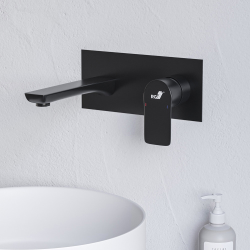 Смеситель для раковины RGW Shower Panels (Шоувер панелс) 51140546-04 встраиваемый в стену черный