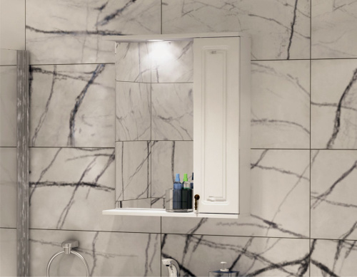 Зеркало-шкаф Corozo Элегия ретро SD-00000006 59х15х74 подвесной цвет белый