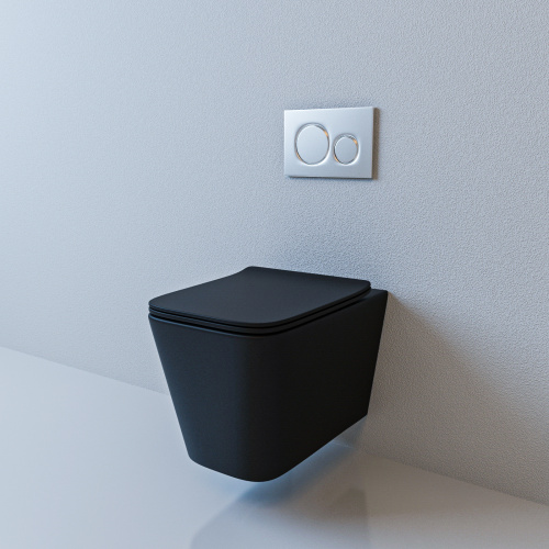 Унитаз подвесной Esbano GARTEZ ESUPGARTBM черный матовый с сиденьем микролифт безободковый душевой смыв