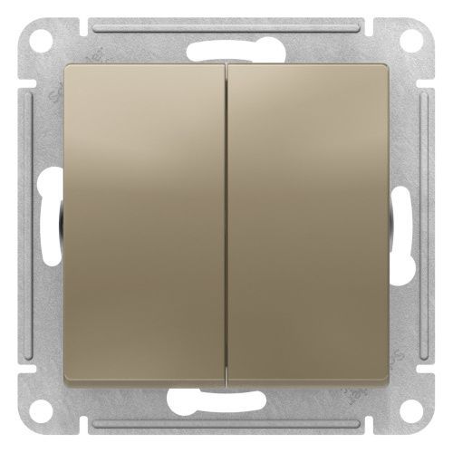 Переключатель 2-клавишный перекрестный 2 x сх. 7 10АХ Systeme Electric AtlasDesign (АтласДесигн) ATN000573