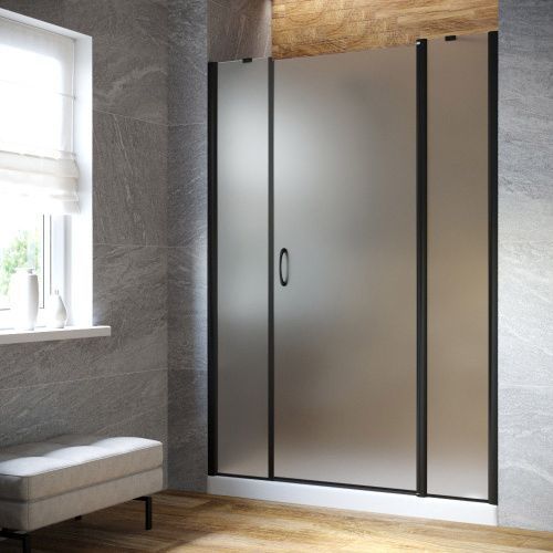 Душевая дверь Vegas-Glass EP-2F LUX EP-2F LUX 160 02М 10 R 160х200 стекло матовое профиль черный матовый