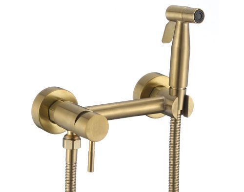 Смеситель для биде Savol S-FXQ006C настенный золото