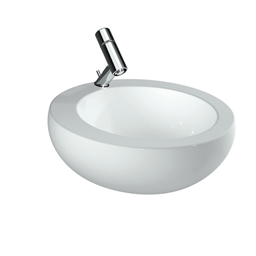 Раковина керамическая Laufen Alessi One 52 см 8.1897.1.400.104.1 накладная цвет белый