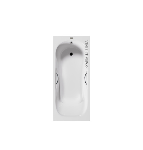 Ванна чугунная Vinsent Veron Aura VAU1507542H/VH0015CH 150х75 пристенная прямоугольная с ножками с ручками Ванна чугунная Vinsent Veron Aura VAU1507542H/VH0015CH 150х75 пристенная прямоугольная с ножками с ручками