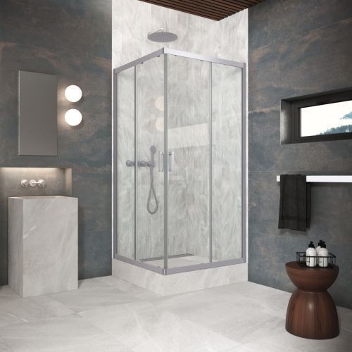 Душевой уголок Vegas-Glass ZA Protec ZA Protec 120 07 crystalvision 120х120 стекло прозрачное профиль хром без поддона