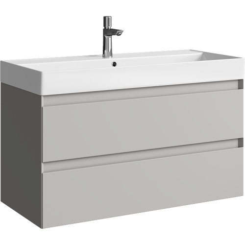 Тумба с раковиной Aqwella Geometria GE01102ST 100x45x62,5 подвесная
