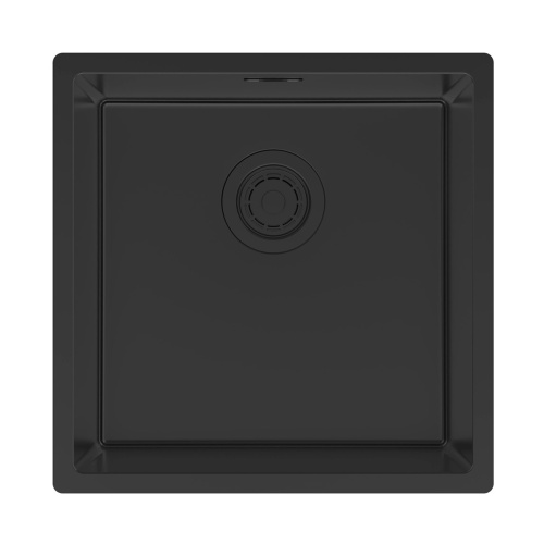 Мойка LASSAN 44 UNI, нерж. сталь, LA44-MBN, матовый черный NANO-PVD, 440х440мм, Paulmark
