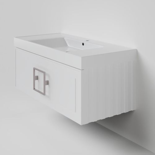 Тумба с раковиной La Fenice CUBO NFNC-01-CUB-B-100-1-100 101х36х49 подвесная цвет белый