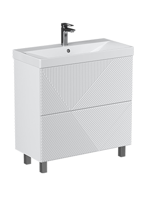 Тумба под раковину Velvex EDGE tn.EDG.9696.70.2Y белый глянец 68х39х80 напольная цвет белый