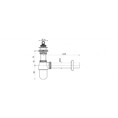 Сифон для раковины Ceramalux C056 - фото 3