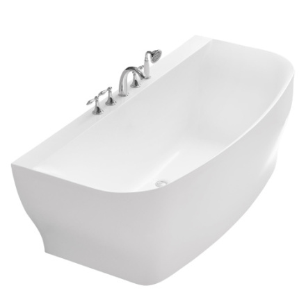 Ванна акриловая BelBagno BB74-1650-W0 165х78 пристенная полукруглая