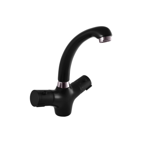 Смеситель RavSlezak Termo TRM26.5CMAT на раковину черный матовый/хром