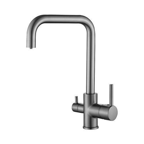 Смеситель для кухни BELZ B76802-3 на столешницу сталь