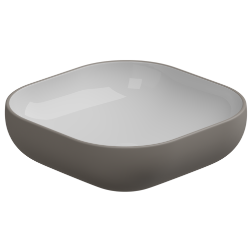 Раковина GSG Ceramic Design Easy 45см EALAVQU45BI000/030 накладная цвет белый/бежевый