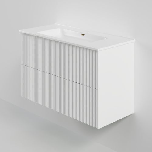 Тумба с раковиной La Fenice TERRA TWIN NFNC-01-TER-B-100-2-3-100 101х62х47 подвесная цвет белый